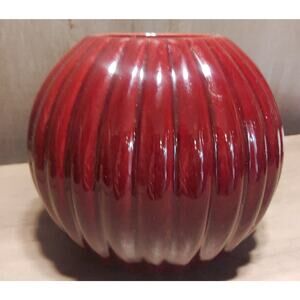 Haeger Cranberry Round Vase.